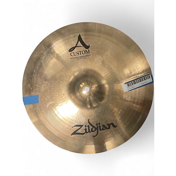 Used Zildjian 15in A Custom Mastersound Hi Hat Pair Cymbal