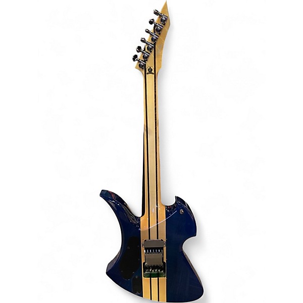 Used B.C. Rich Mockingbird Extreme Exotic with Evertune Blue Quilt Burst Solid Body Electric Guitar