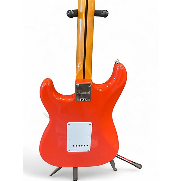 Used Squier Classic Vibe 1950S Stratocaster Fiesta Red Solid Body Electric Guitar