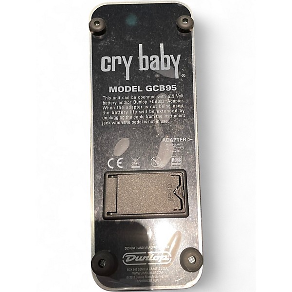 Used Dunlop GCB95 Original Crybaby Wah Effect Pedal