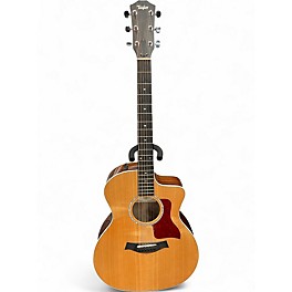 Used Taylor 214CE Deluxe Natural Acoustic Electric Guitar