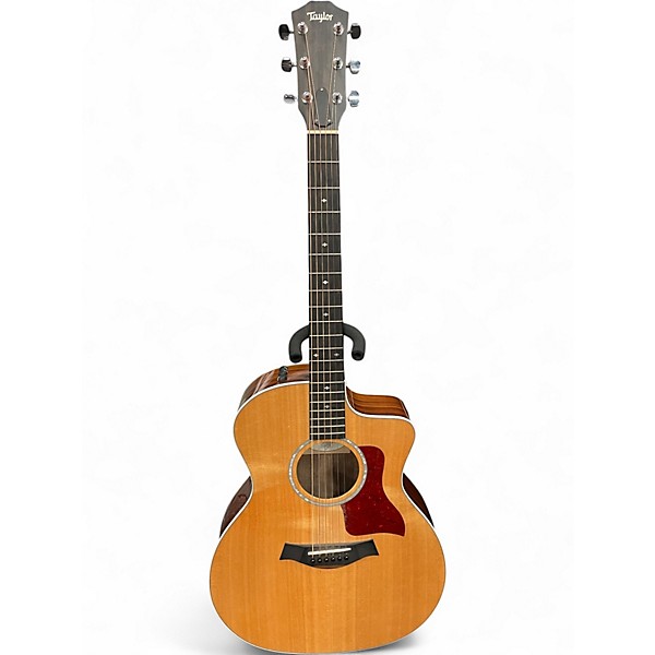 Used Taylor 214CE Deluxe Natural Acoustic Electric Guitar