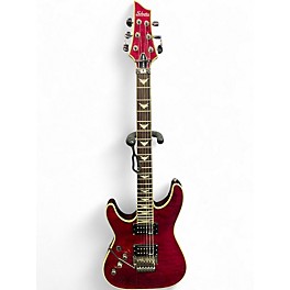 Used Schecter Guitar Research Omen Extreme 6 Left Handed Fiesta Red Electric Guitar