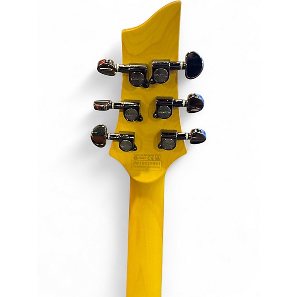 Used Schecter Guitar Research Omen Extreme 6 Left Handed Fiesta Red Electric Guitar