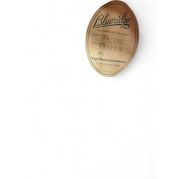 Used Blueridge BR260 Natural Acoustic Guitar