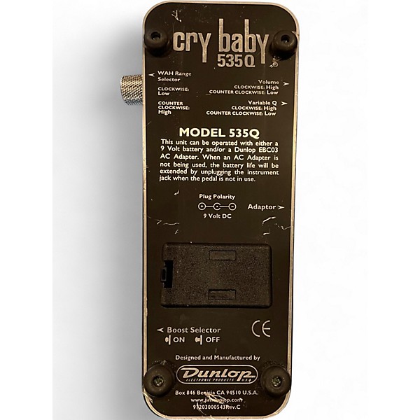 Used Dunlop 535Q Cry Baby Multi-Wah Effect Pedal