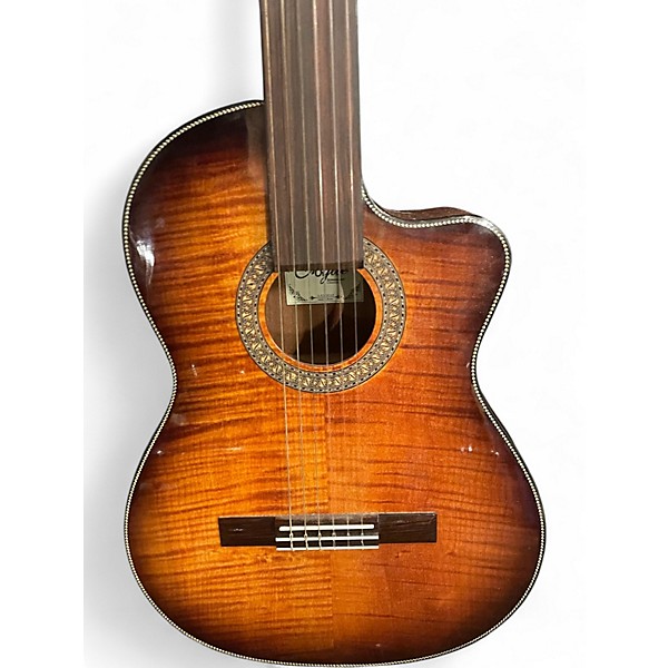 Used Agile renaissance classical Tiger Eye Classical Acoustic Electric Guitar