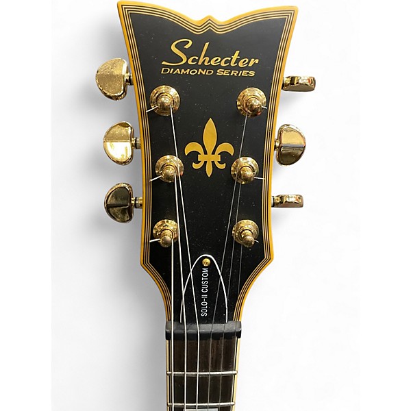 Used Schecter Guitar Research Solo II Custom Satin Aged Black Solid Body Electric Guitar