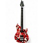 Used EVH Wolfgang Special Red with Black and White Stripes Solid Body Electric Guitar thumbnail