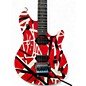 Used EVH Wolfgang Special Red with Black and White Stripes Solid Body Electric Guitar