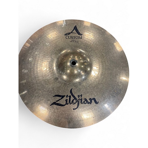 Used Zildjian 14in A Custom Hi Hat Pair Cymbal