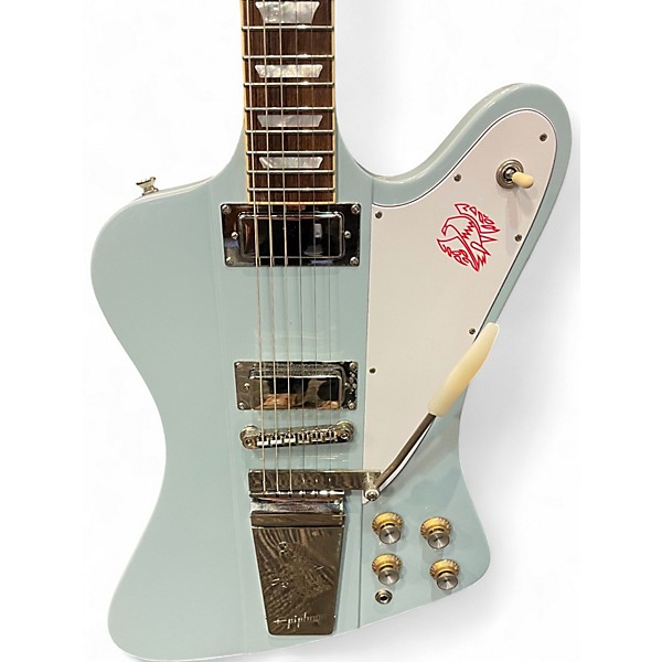 Used Epiphone Firebird V inspired by gibson custom shop  frost blue Solid Body Electric Guitar