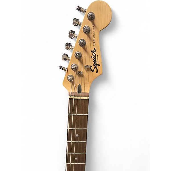 Used Squier Stratocaster Black Solid Body Electric Guitar