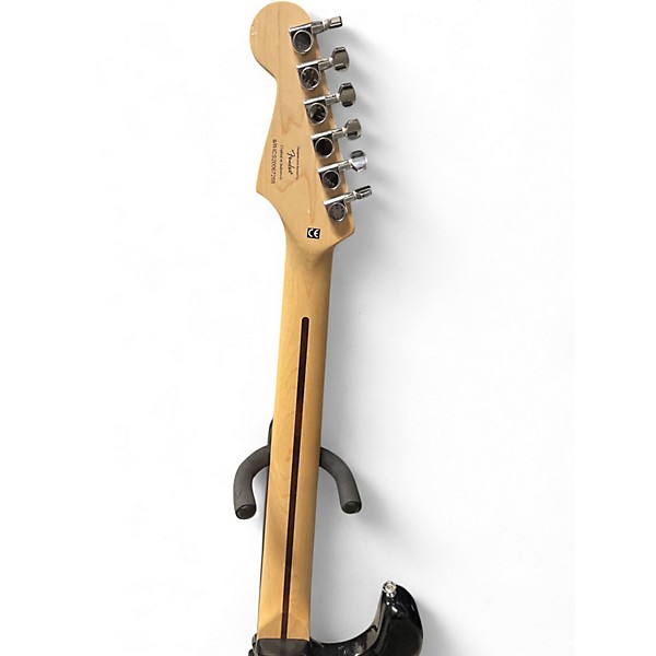 Used Squier Stratocaster Black Solid Body Electric Guitar