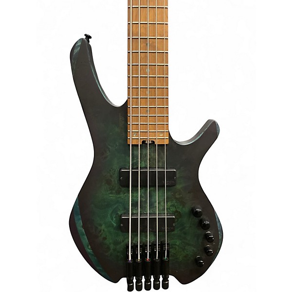 Used Cort space5 Green Electric Bass Guitar