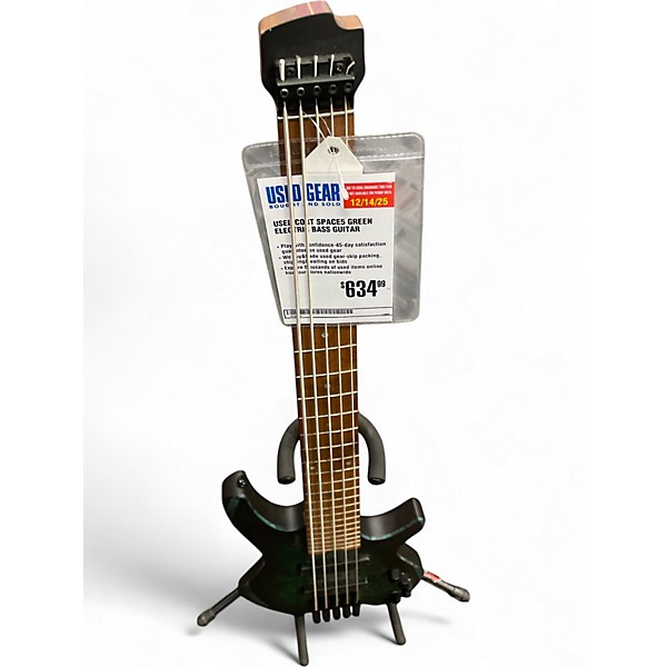 Used Cort space5 Green Electric Bass Guitar