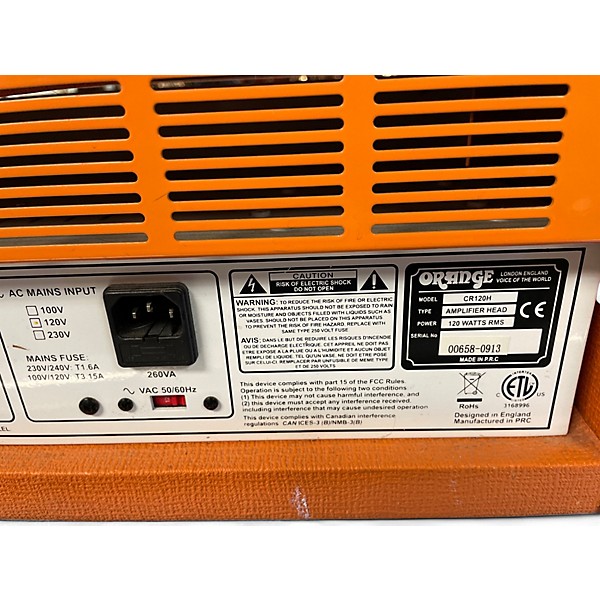 Used 2010s Orange Amplifiers CR120H Crush Pro 120W Solid State Guitar Amp Head
