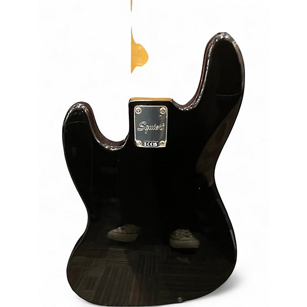 Used Squier Jazz Bass CV5 Metallic Black Electric Bass Guitar