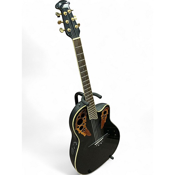 Used Ovation Ce44 celebrity elite black Acoustic Electric Guitar