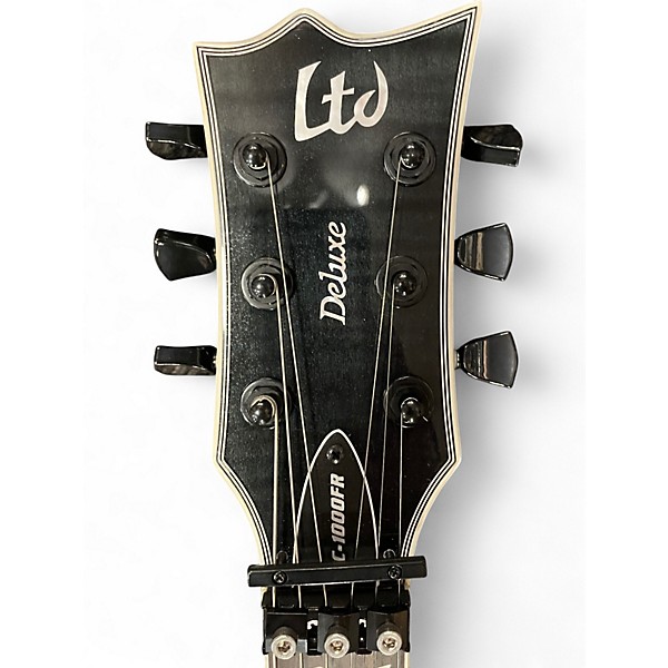 Used ESP LTD EC1000 FR Trans Black Solid Body Electric Guitar