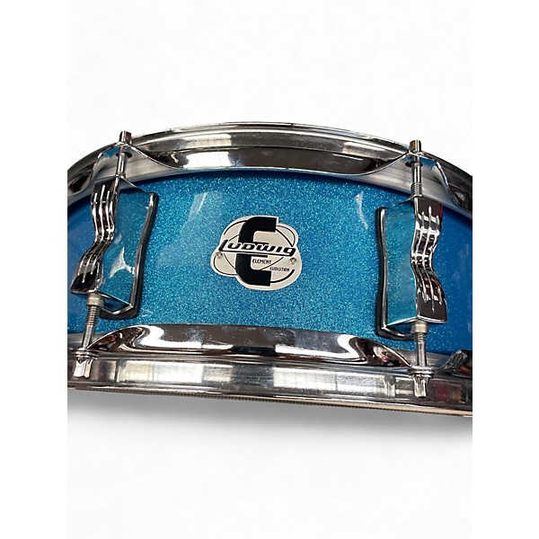 Used Ludwig 14X5 Element Evolution  Blue Sparkle Drum