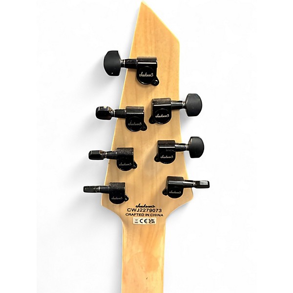 Used Jackson JS22-7 Dinky 7 String Black Solid Body Electric Guitar