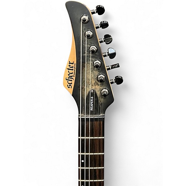 Used Schecter Guitar Research reaper 6 charcoal burst Solid Body Electric Guitar