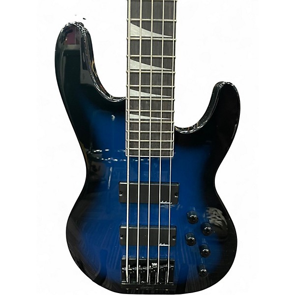 Used Jackson JS3V Concert 5 String FLAMED BLUE Electric Bass Guitar
