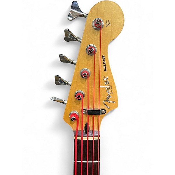 Used Fender Deluxe Active Jazz Bass V 5 String Tobacco Sunburst Electric Bass Guitar