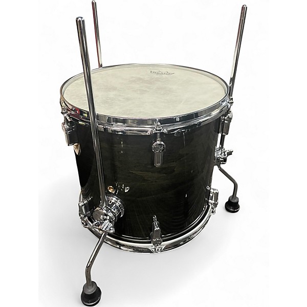 Used SONOR 4 Piece AQ2 Safari Stage Transparent Black Drum Kit