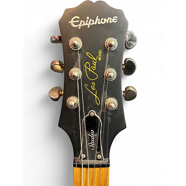 Used Epiphone Les Paul Studio Worn Cherry Solid Body Electric Guitar