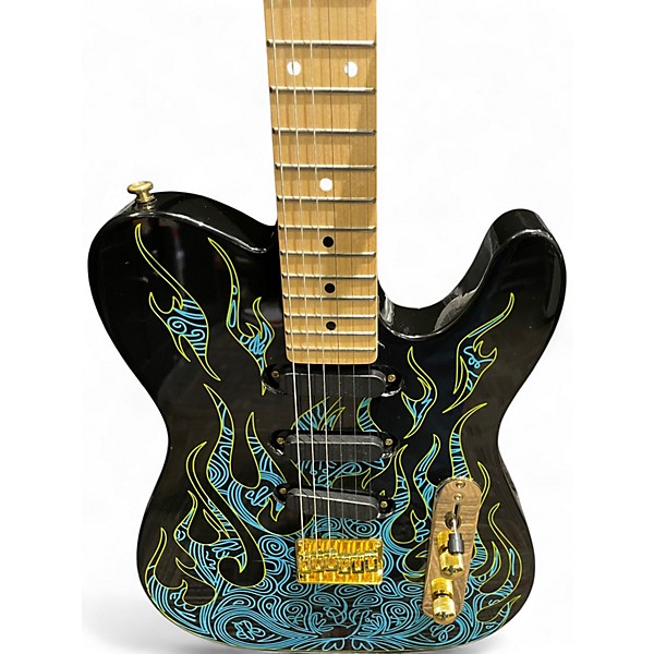 Used Fender Artist Series James Burton Telecaster Blue Paisley Flames Solid Body Electric Guitar