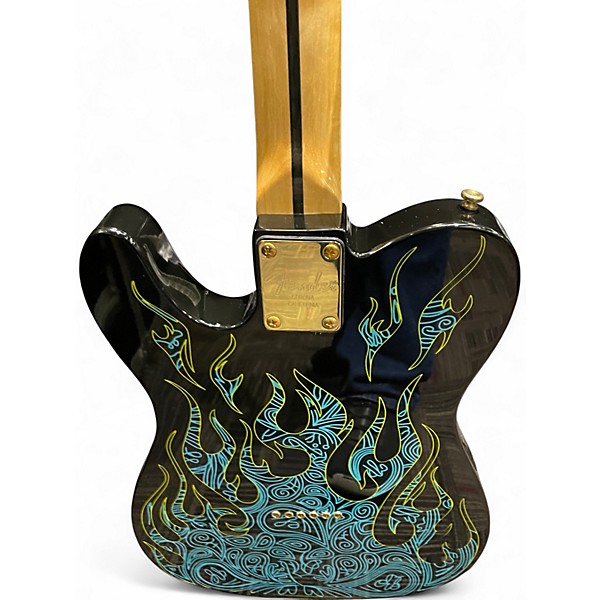 Used Fender Artist Series James Burton Telecaster Blue Paisley Flames Solid Body Electric Guitar