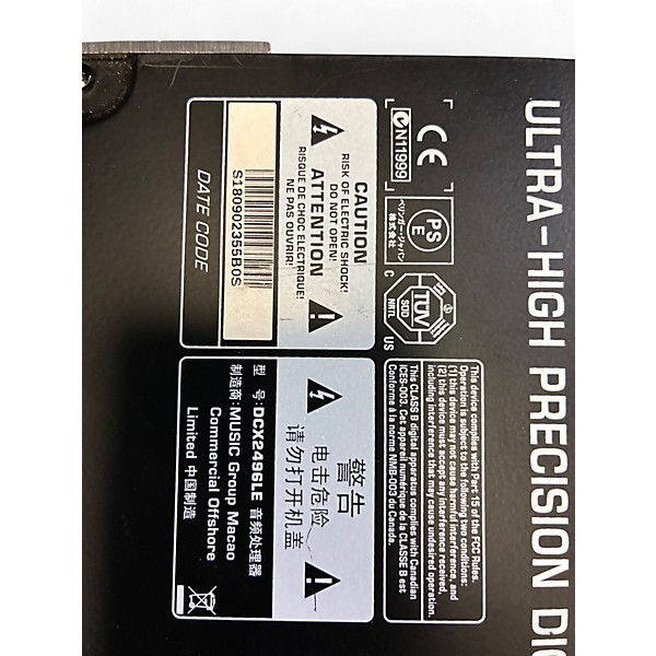 Used Behringer DCX2496 Crossover