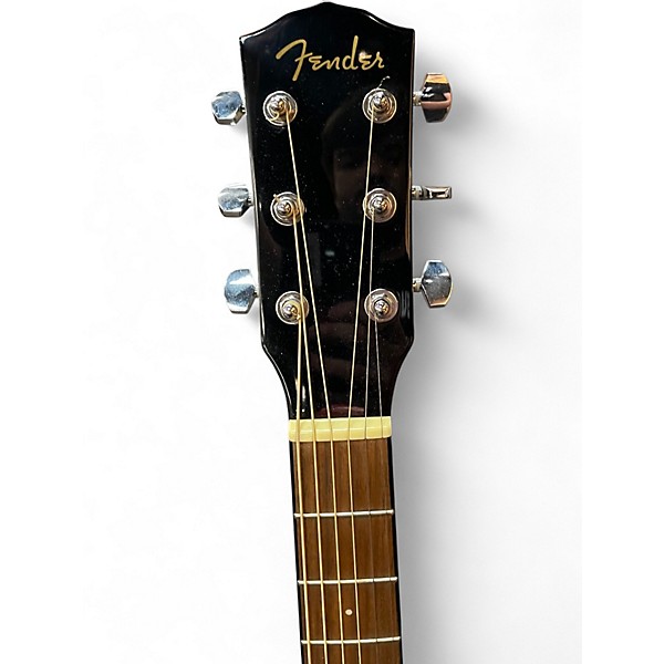 Used Fender CD60SCE Dreadnought Black Acoustic Electric Guitar