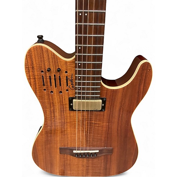 Used Godin 40th Anniversary Acousticaster Natural Acoustic Electric Guitar