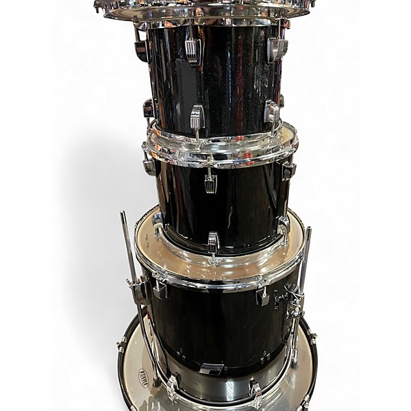 Used Ludwig 5 Piece BACKBEAT BLACK SPARKLE Drum Kit