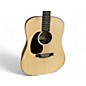 Used Martin D10E left handed Natural Acoustic Electric Guitar