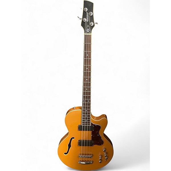 Used Waterstone Semi Hollow Natural Electric Bass Guitar