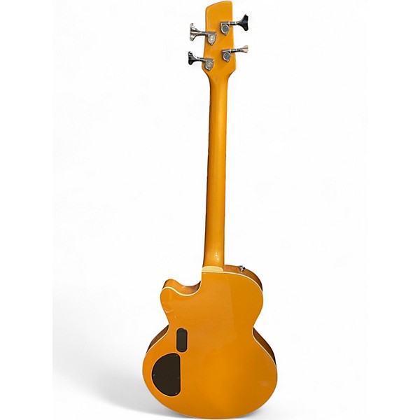 Used Waterstone Semi Hollow Natural Electric Bass Guitar