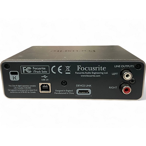 Used Focusrite iTrack Solo Audio Interface