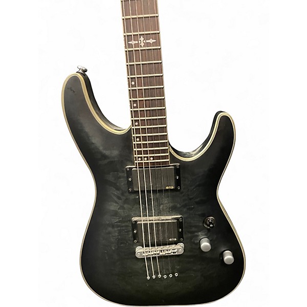 Used Schecter Guitar Research C1 Platinum Black Solid Body Electric Guitar