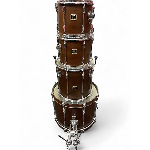 Used Yamaha 4 Piece Stage Custom Brown Drum Kit