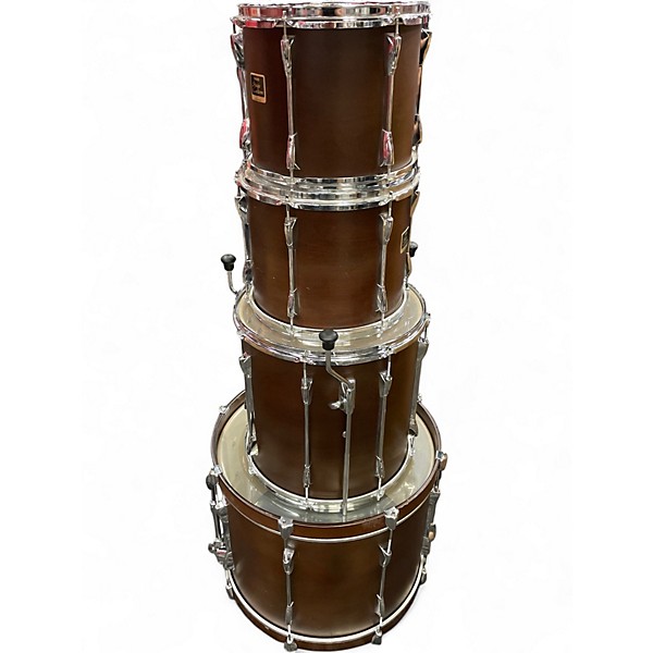 Used Yamaha 4 Piece Stage Custom Brown Drum Kit