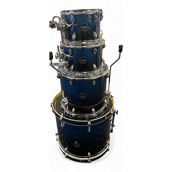 Used Mapex 4 Piece 4 PIECE ARMORY SHELL PACK PHOTON BLUE Drum Kit