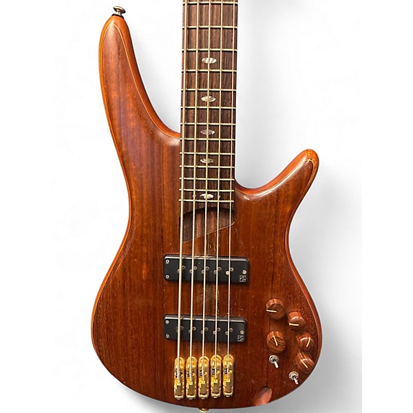Used Ibanez SDGR 5 Vintage Natural Flat Electric Bass Guitar