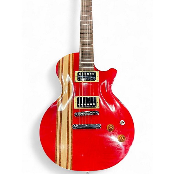 Used CMG Guitars Ashlee Stripey Candy Apple Red Solid Body Electric Guitar