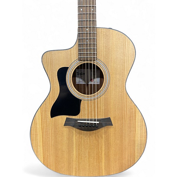 Used Taylor 114CE Left Handed Natural Acoustic Electric Guitar
