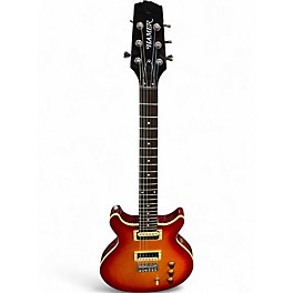 Used Hamer FLAT TOP SFTF-CS-D Orange Solid Body Electric Guitar