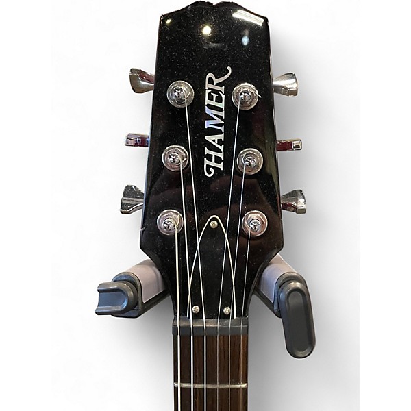 Used Hamer FLAT TOP SFTF-CS-D Orange Solid Body Electric Guitar